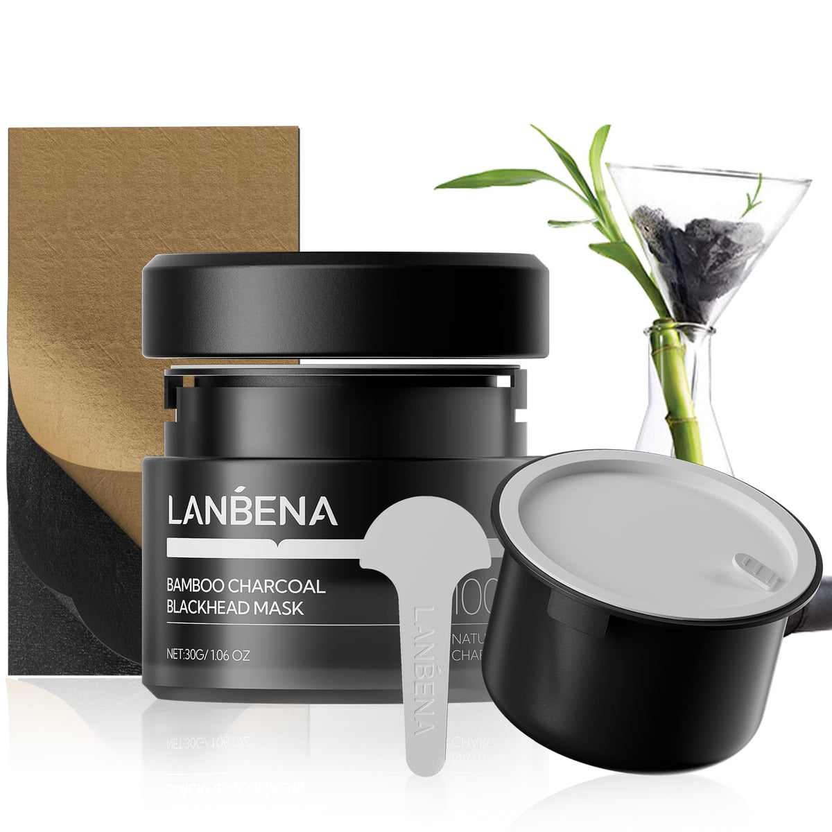 LANBENA 3.0 bamboo charcoal nose strip for deep pore cleansing.