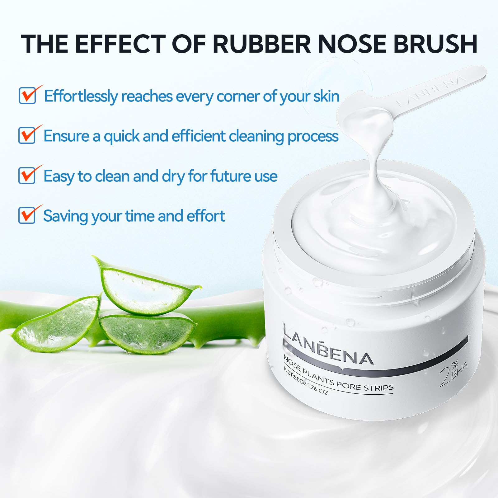 LANBENA Blackhead Remover Mask cream revived for smooth application.