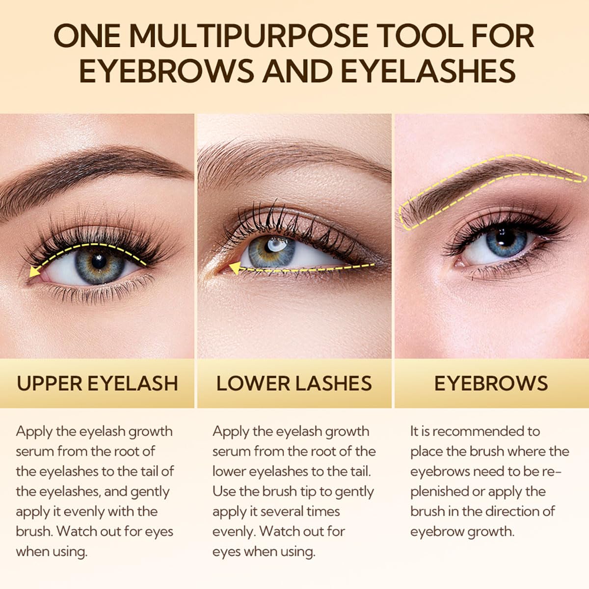 LANBENA eyelash serum evening application demonstrates nightly care