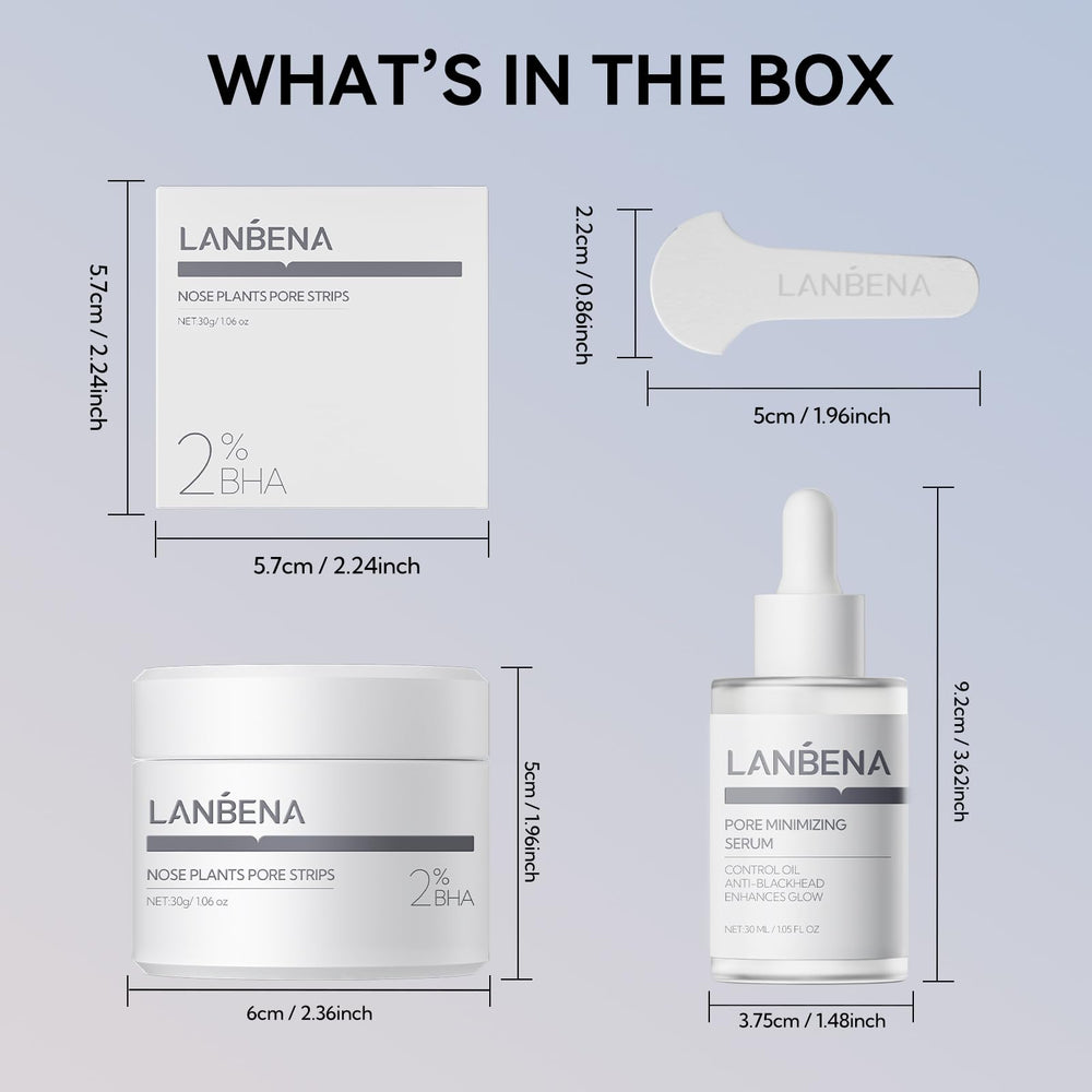 LANBENA complete facial pore care kit in compact packaging