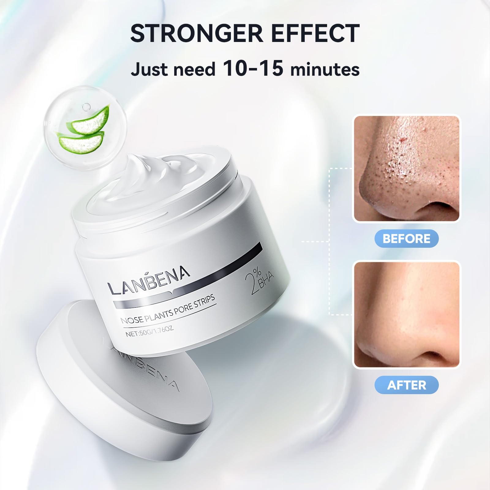 LANBENA Aloe vera formula provides a gentle, odor-free skincare experience.