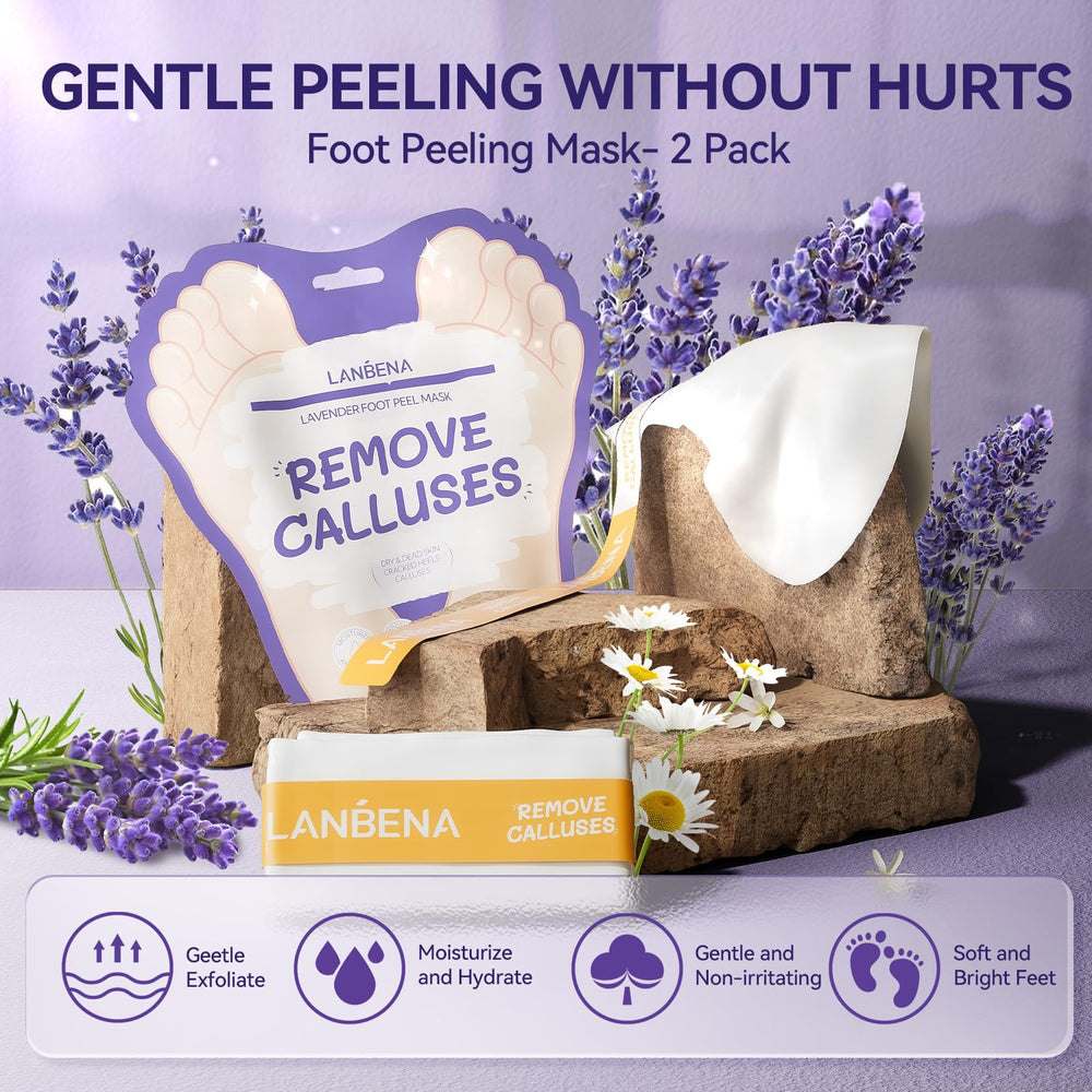 LANBENA at‑home spa setup with lavender foot mask delivers a relaxing ritual.