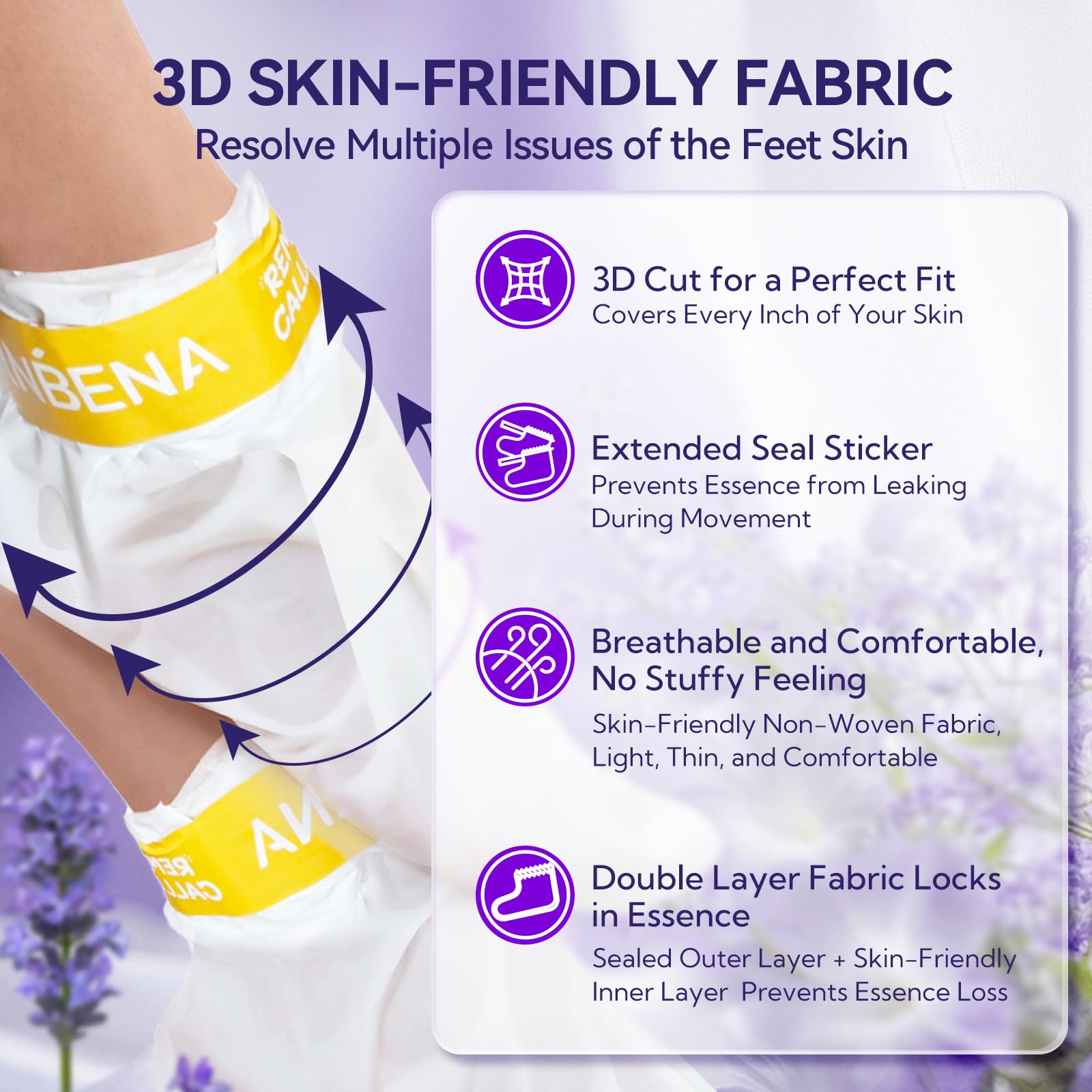LANBENA natural plant extracts nourish dry skin and promote softness.