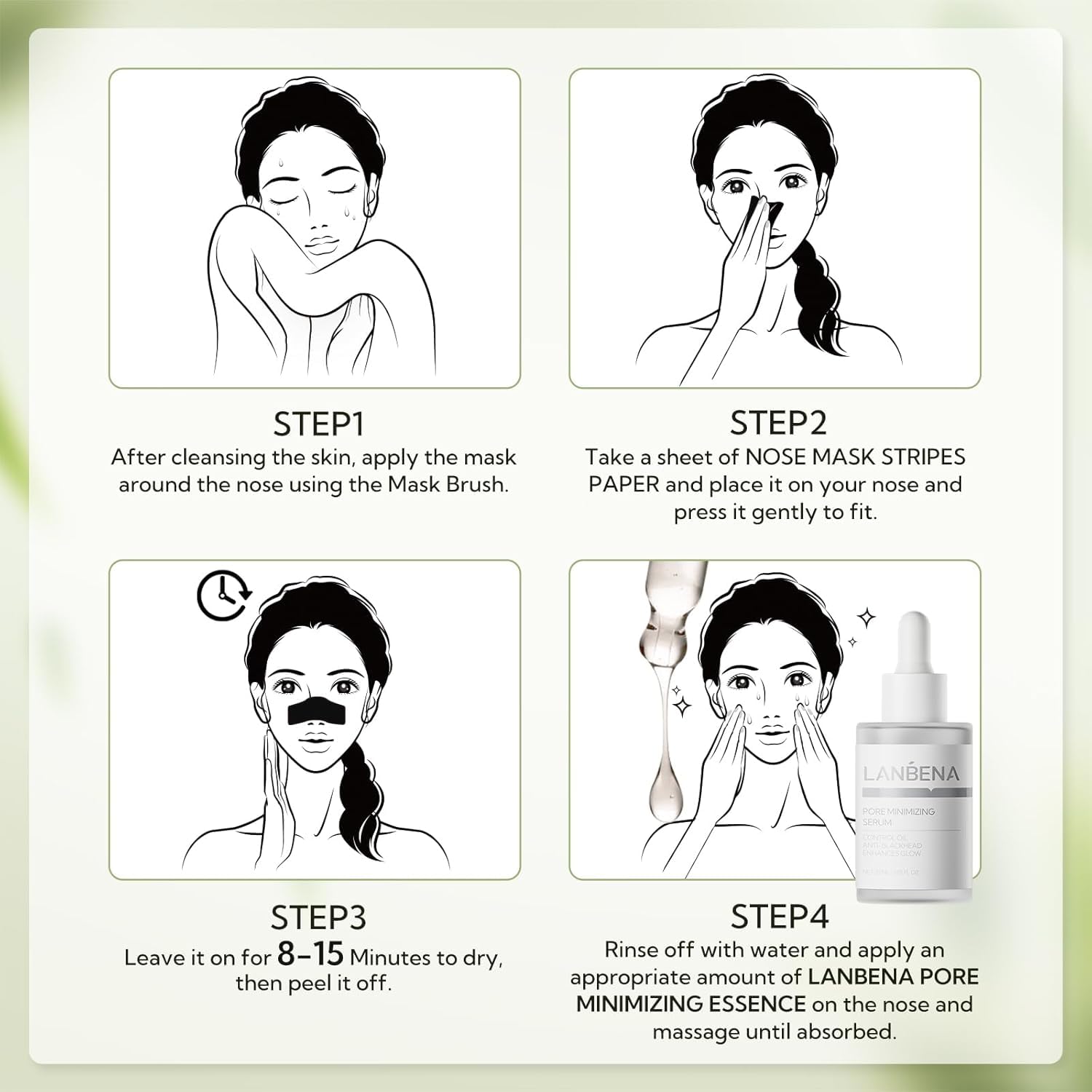 LANBENA mask brush included in the kit for even product application
