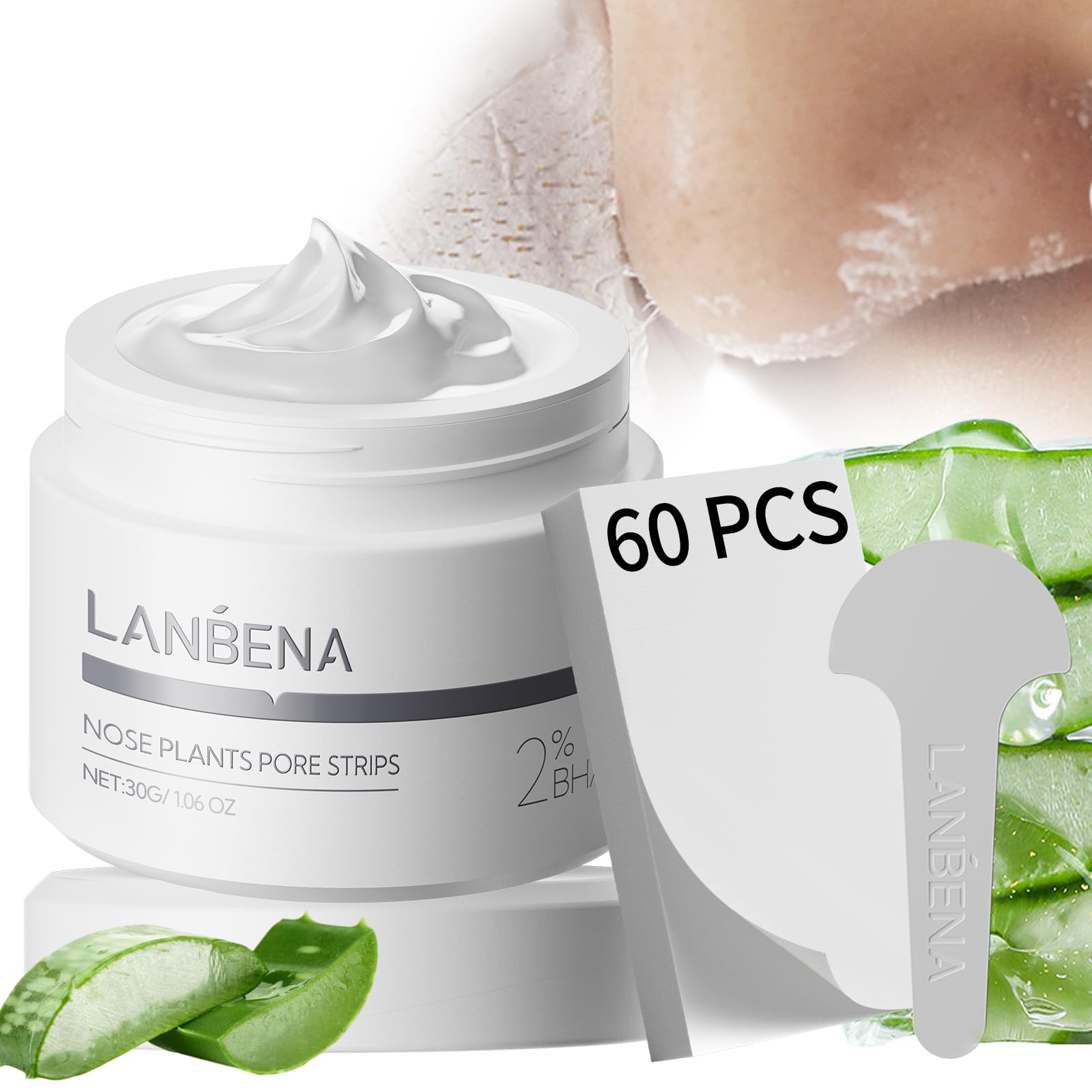 LANBENA nose strips deliver deep cleansing for blackheads and oil.