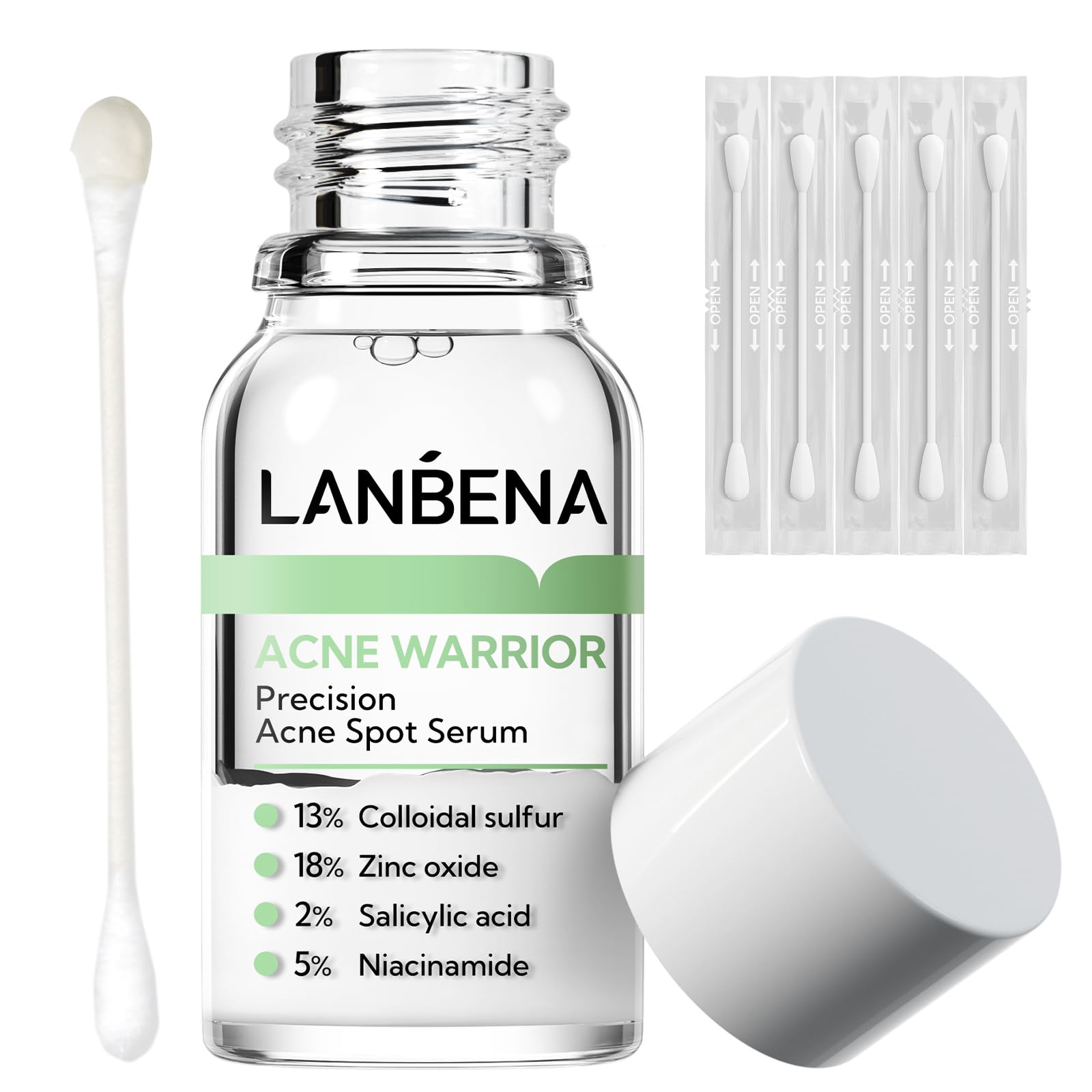 LANBENA Overnight-use visual demonstrates easy nightly acne care routine