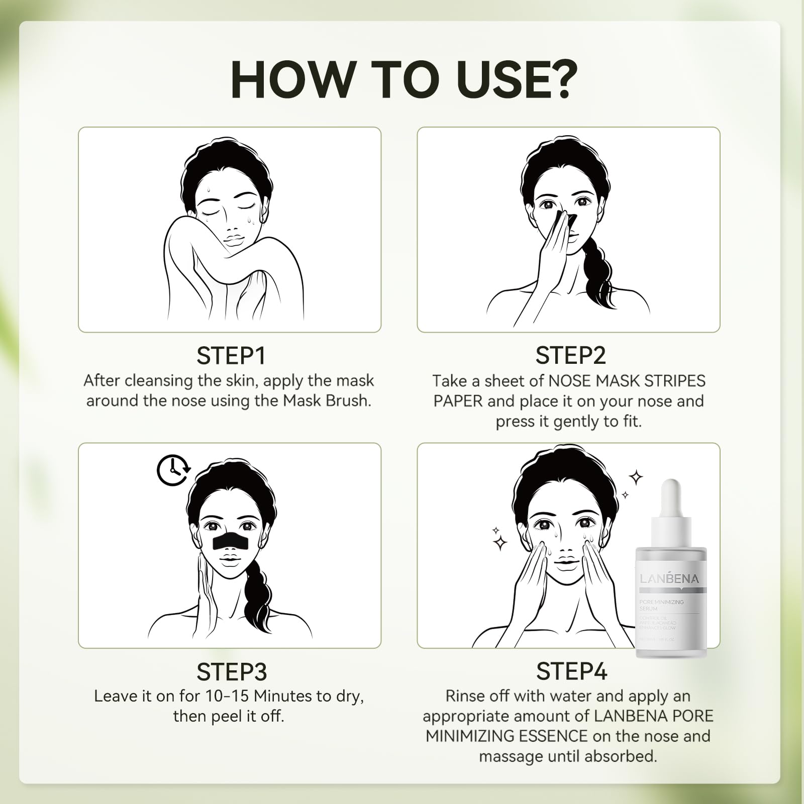 LANBENA pores look clearer after mask use.