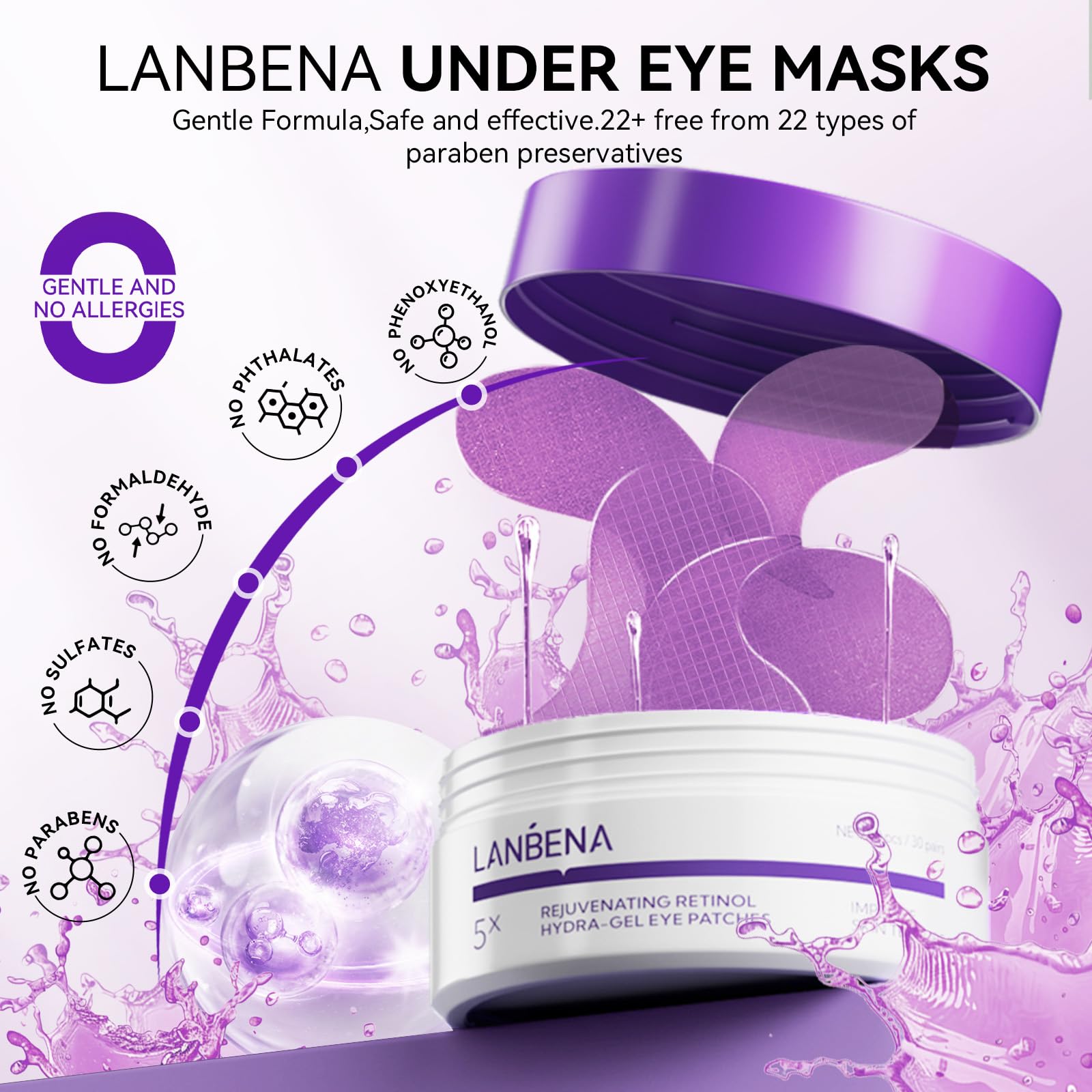LANBENA patches can be used on other areas for hydration.