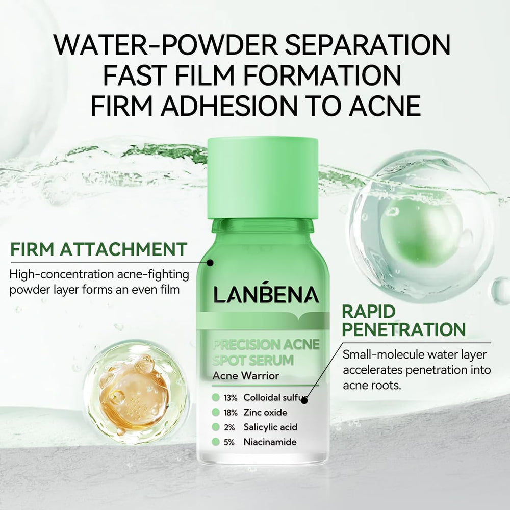 LANBENA vegan cruelty-free badge on packaging highlighting ethical skincare