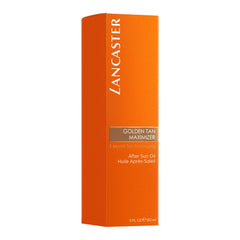Lancaster Golden Tan Maximizer hand application shows fast absorption and satin finish.