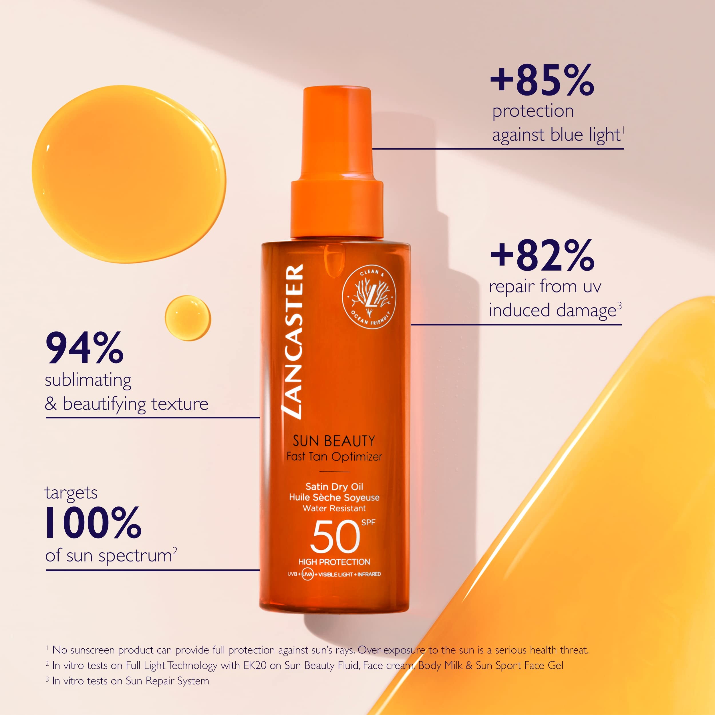 Sun-kissed skin after using Lancaster Sun Beauty Satin Sheen Oil
