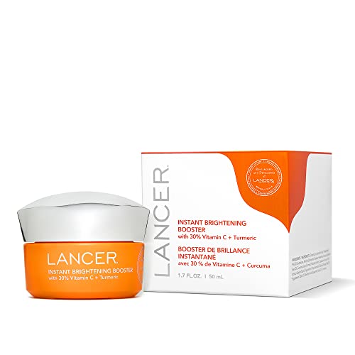 Lancer Brightening Cream texture swirl reveals silky, even-toned skin.