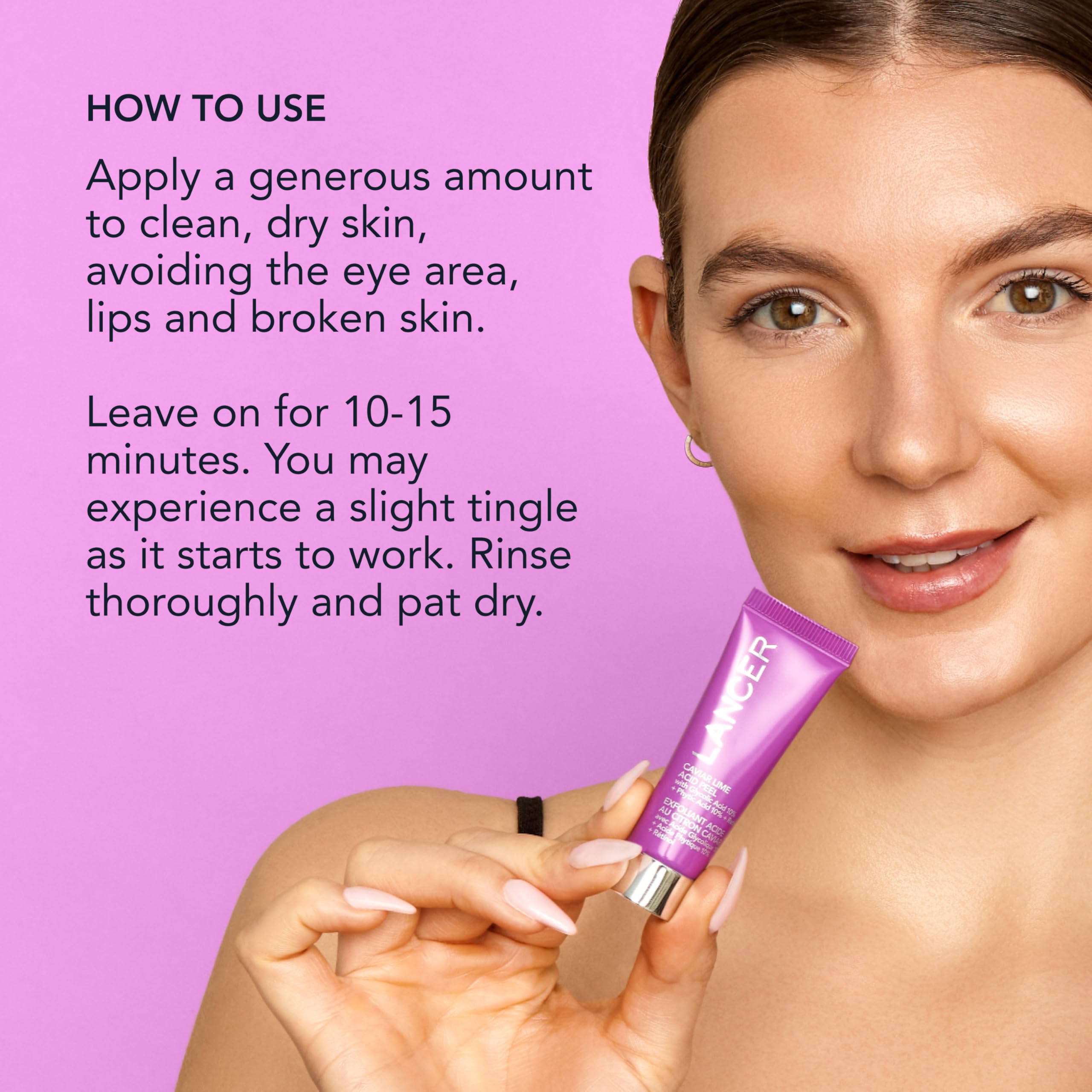 Lancer Caviar Lime Acid Peel exfoliation image showing pore refinement.