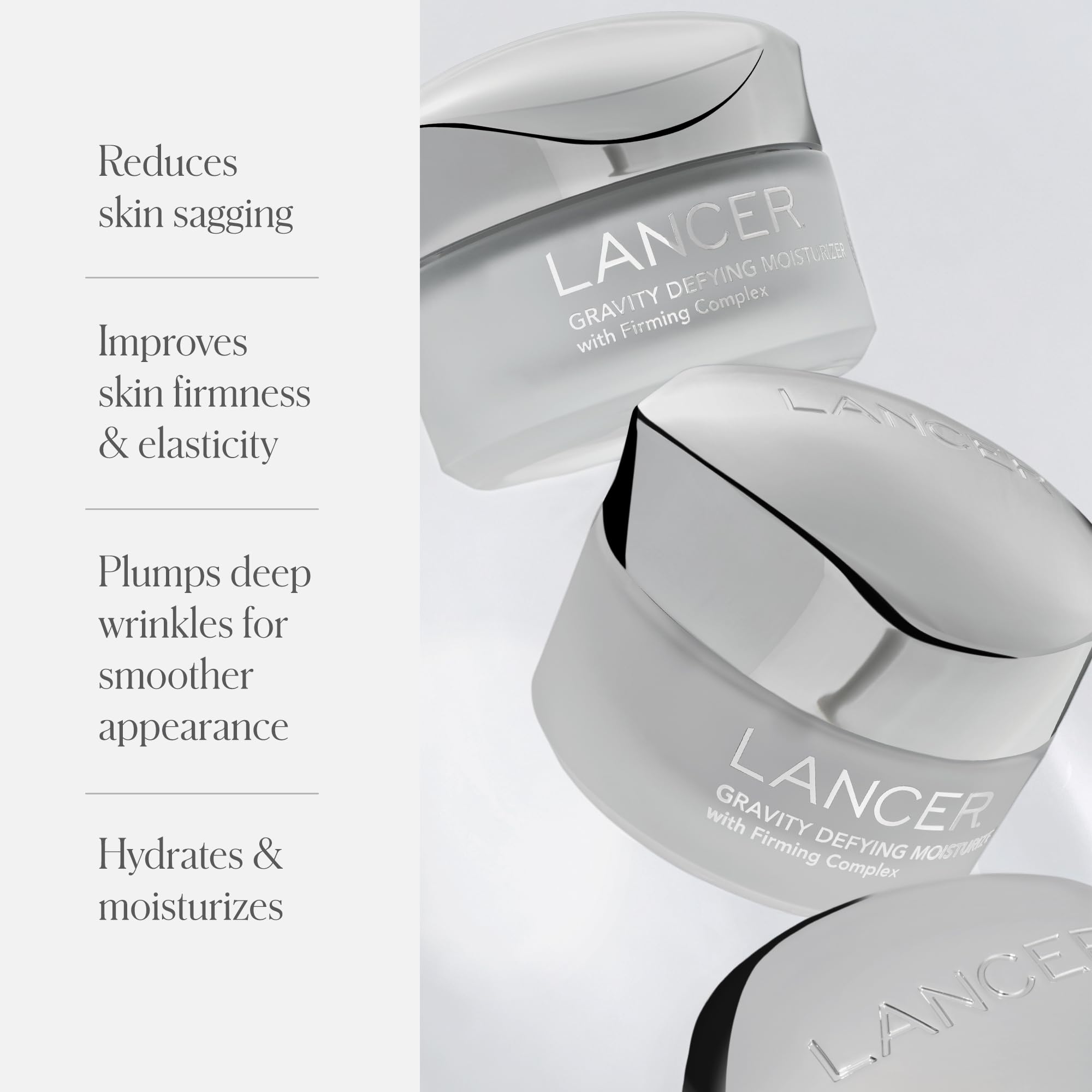 Closeup of Gravity Defying Moisturizer texture for smooth, even application