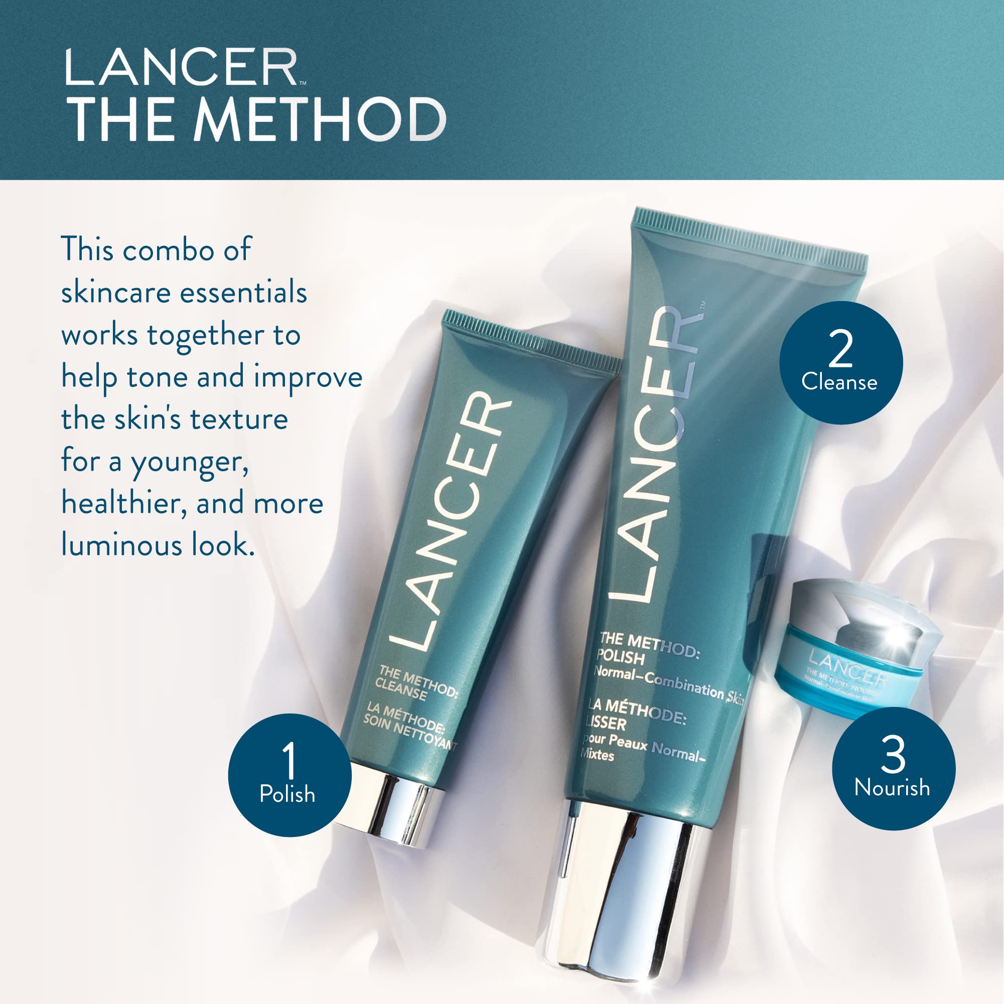 Cream texture swatch from Lancer Nourish ready for daily application.