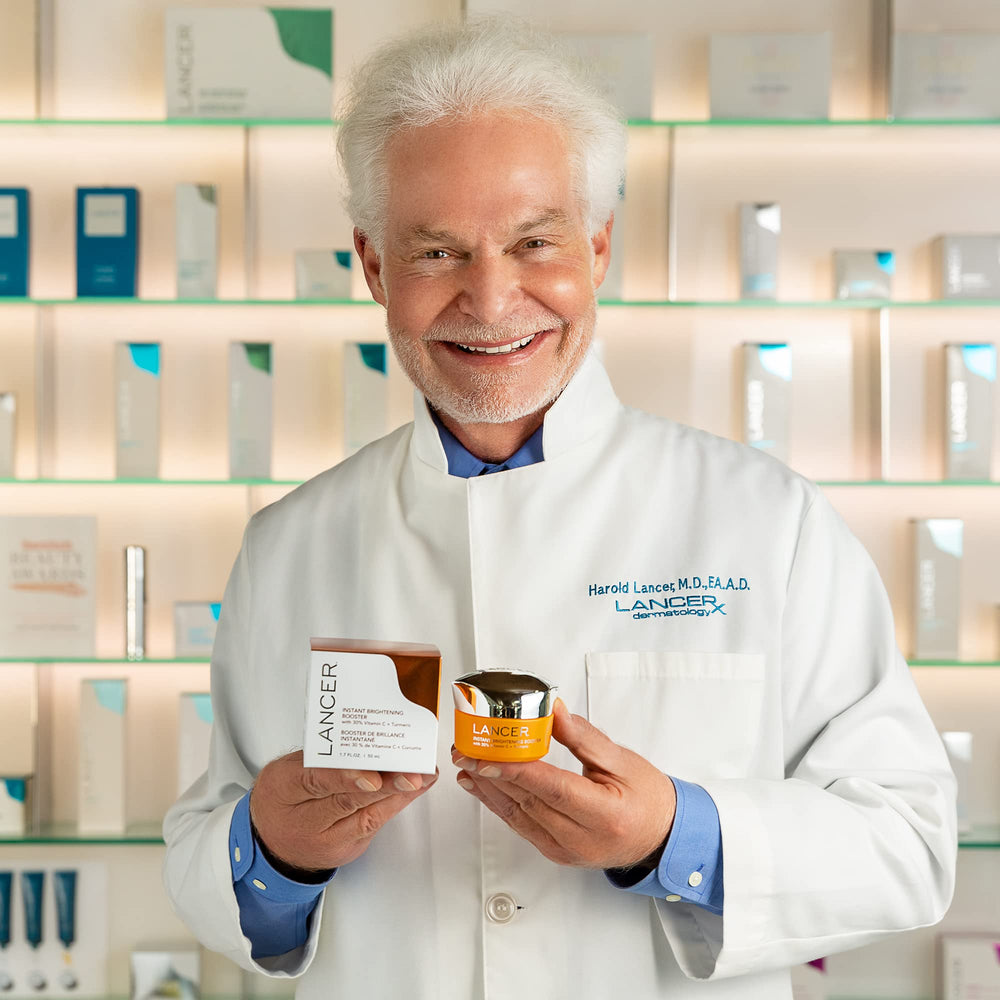 Lancer Night Cream jar close-up signaling luxurious anti-aging care.