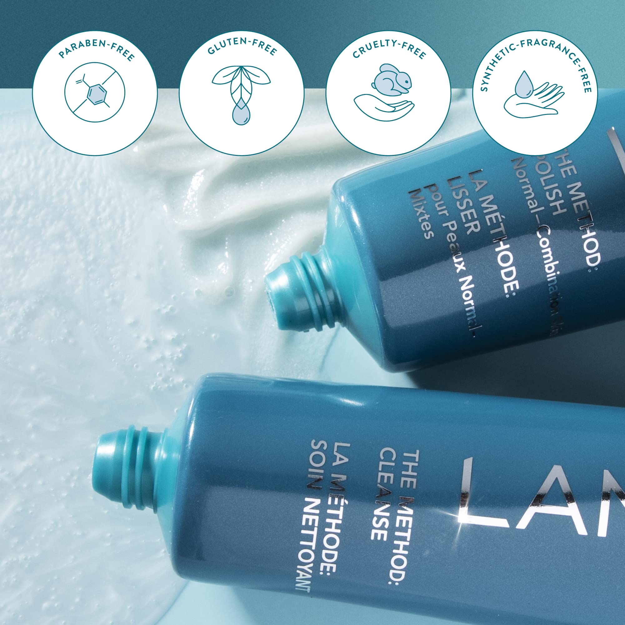 Lancer Polish packaging highlights natural minerals for healthy-looking skin.