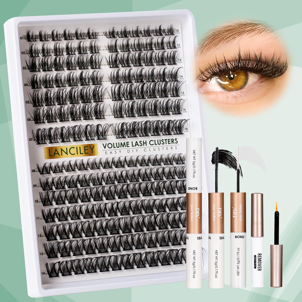 Lanciley soft-band clusters provide feather-light comfort on the eyelids.