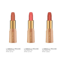 Lancôme Absolu Rouge Intimatte mini shade 320 Hush Hush swatch for evening looks.