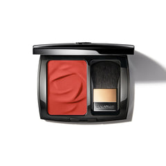 Lancôme Blush Subtil compact with Folie Rouge swatch for natural, long-lasting color.