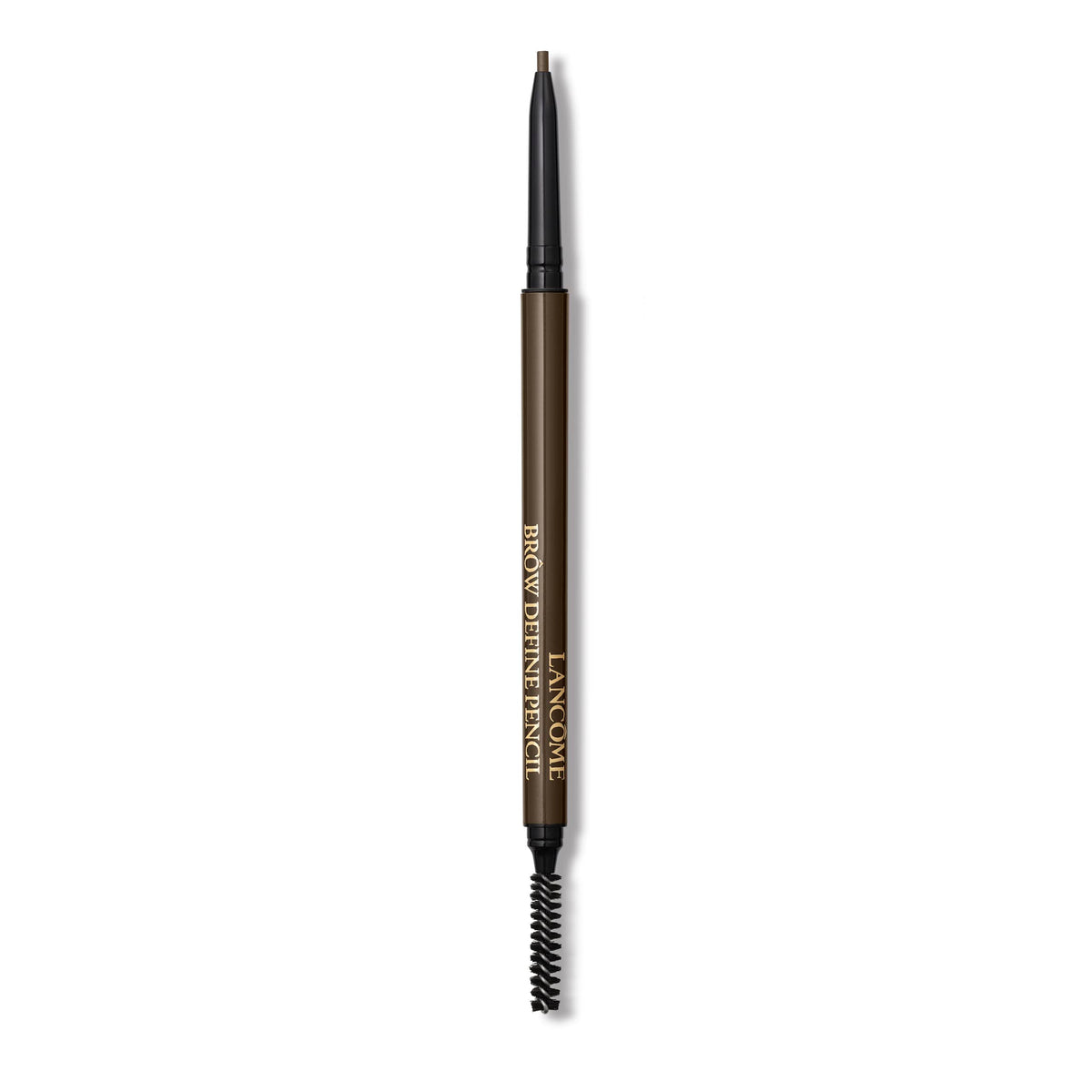 Lancôme Brow Define Pencil dual-ended with spoolie for precise, natural-looking brows.