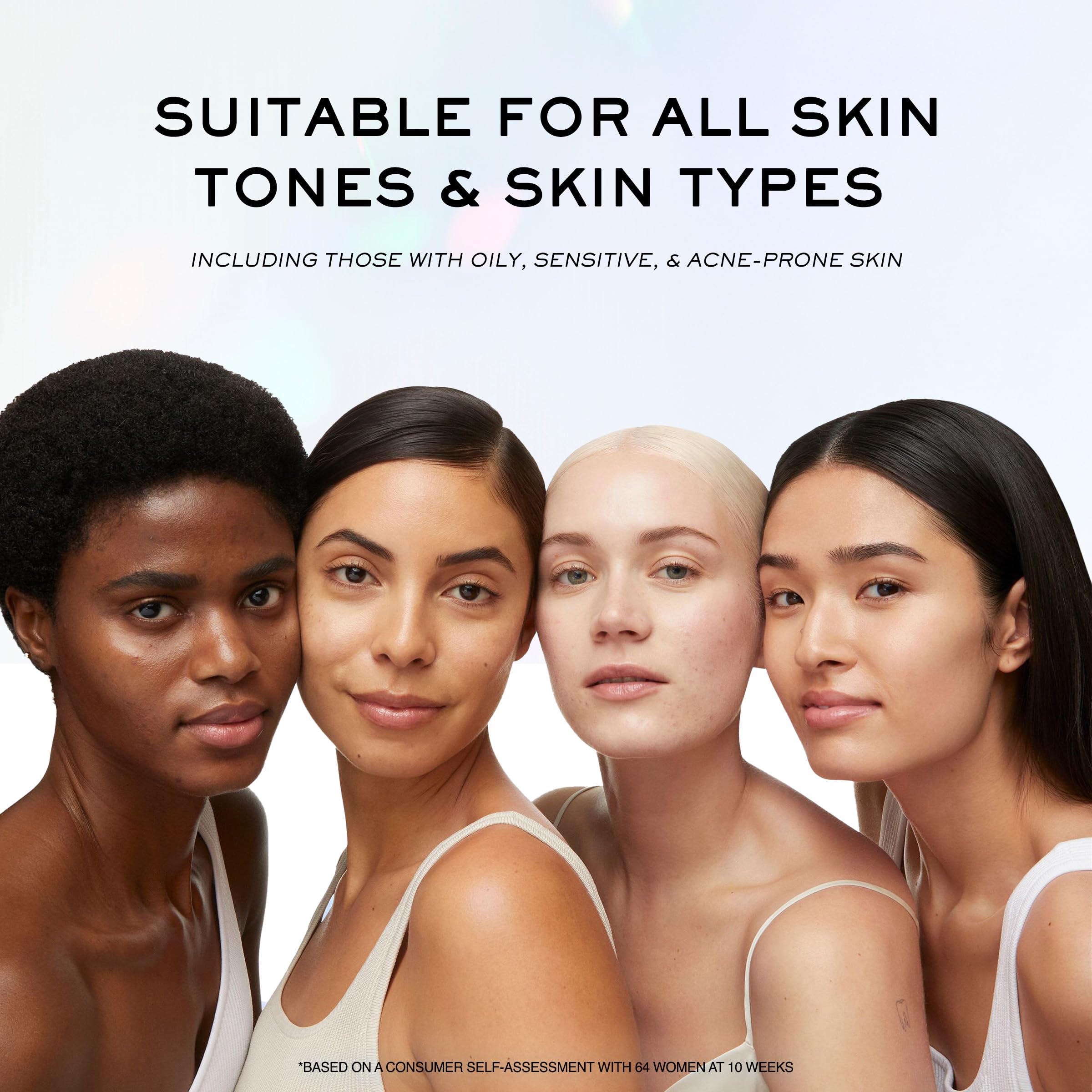 Lanc46me Clarifique 10-week-study graphic documents observed skin tone improvement.