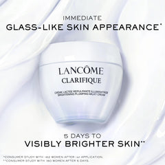 Lancôme Clarifique Milky Cream bottle on clean surface with premium packaging.