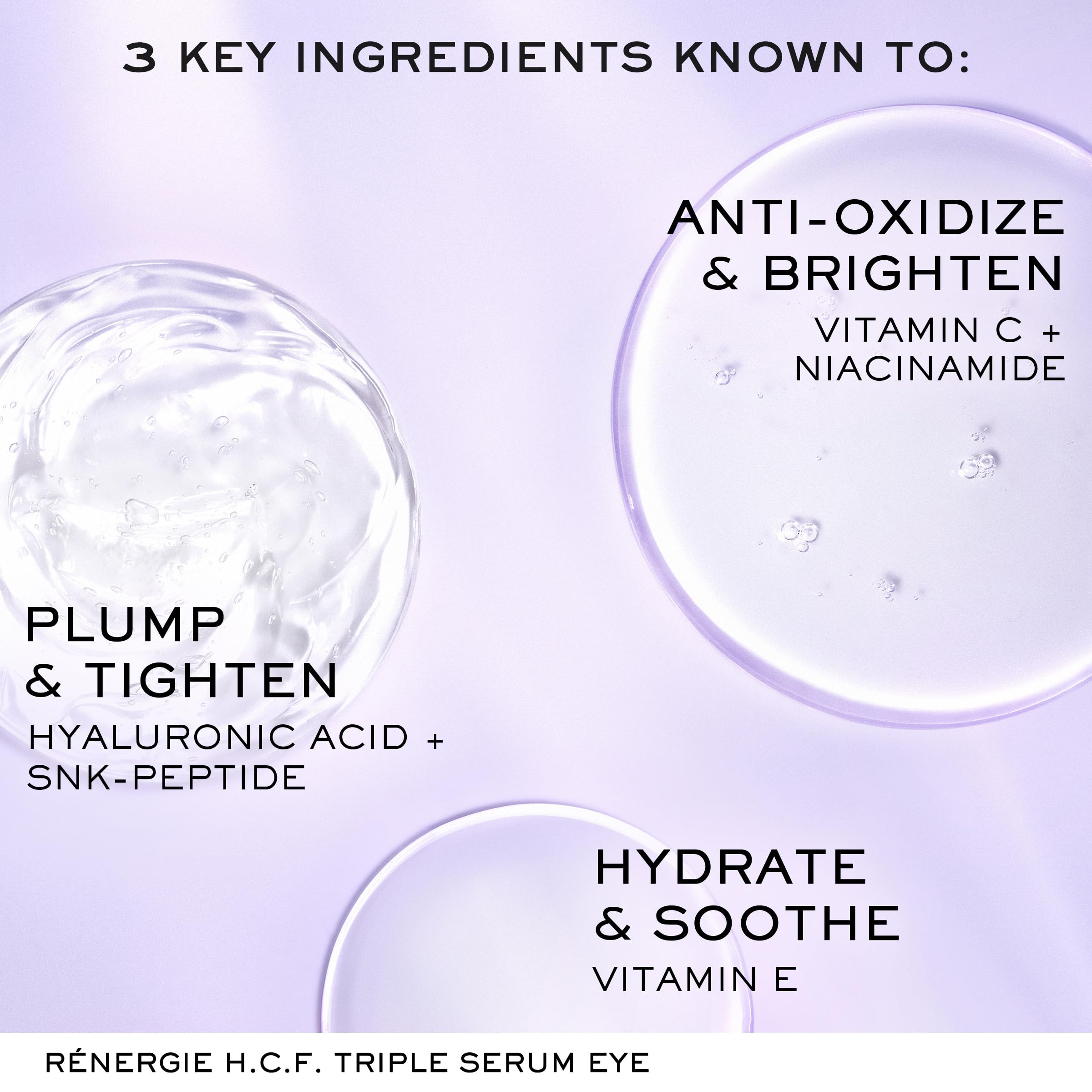 Lancôme triple serum discovery set close-up bottle for product overview.