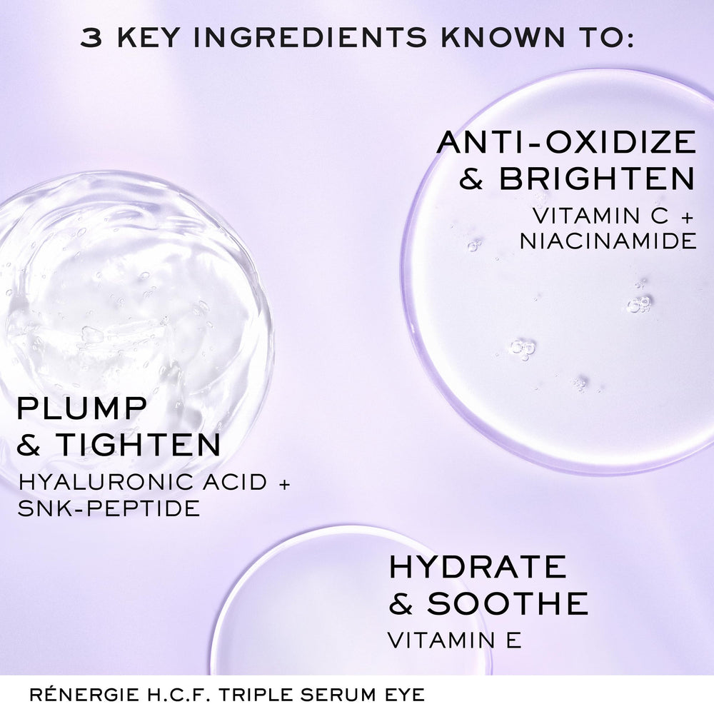 Lancôme triple serum discovery set close-up bottle for product overview.