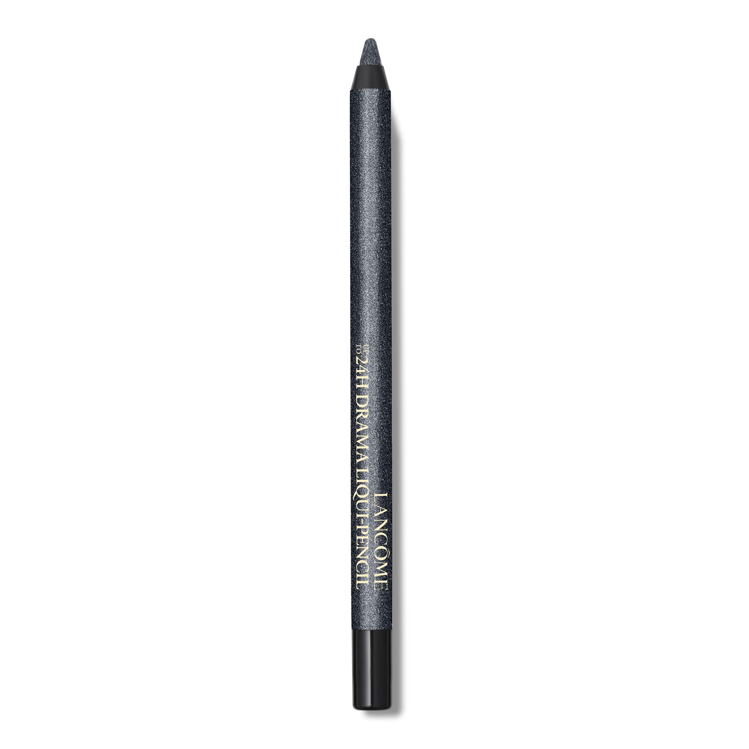 Lancôme Drama Waterproof Eyeliner Pencil swatch reveals bold Eiffel Diamond color.