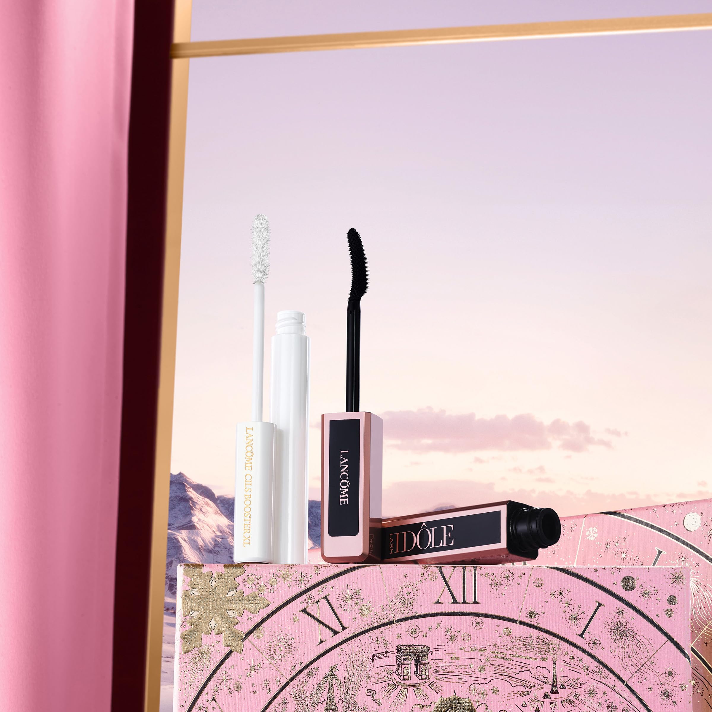 Lancôme eye makeup gift set packaging highlighting value and two-piece collection.