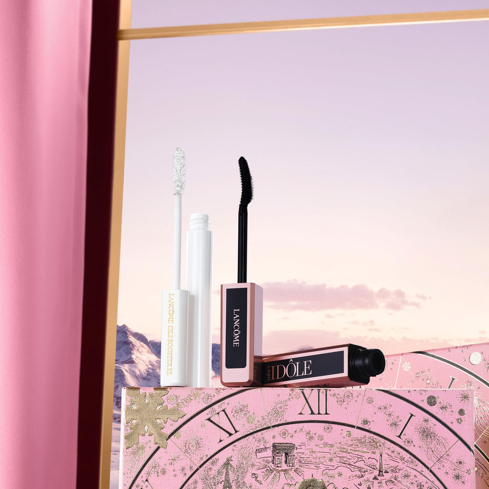 Lancôme eye makeup gift set packaging highlighting value and two-piece collection.