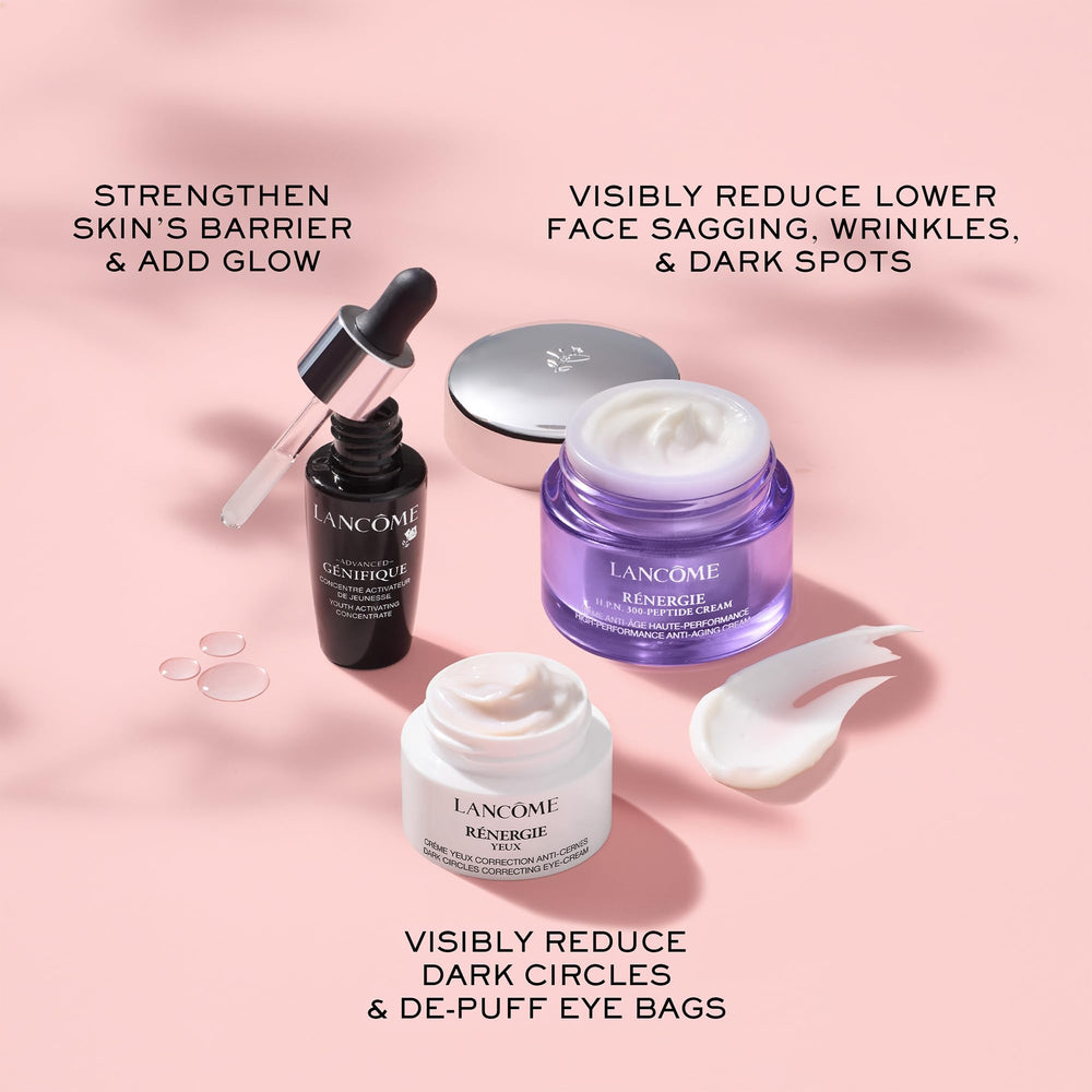 Lancome Genifique serum mini bottle for hydrated, strengthened skin.
