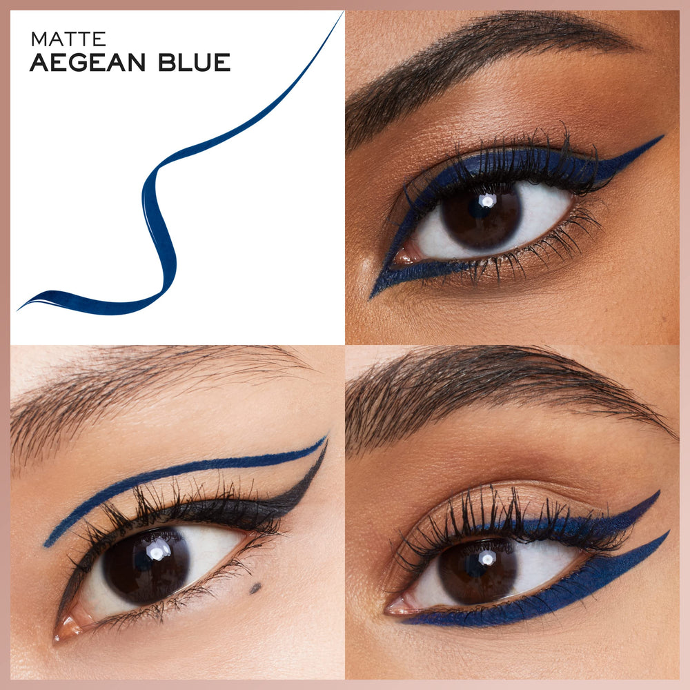 Lancôme Idôle Liner Blue lash-line glide shows seamless application on the lash line