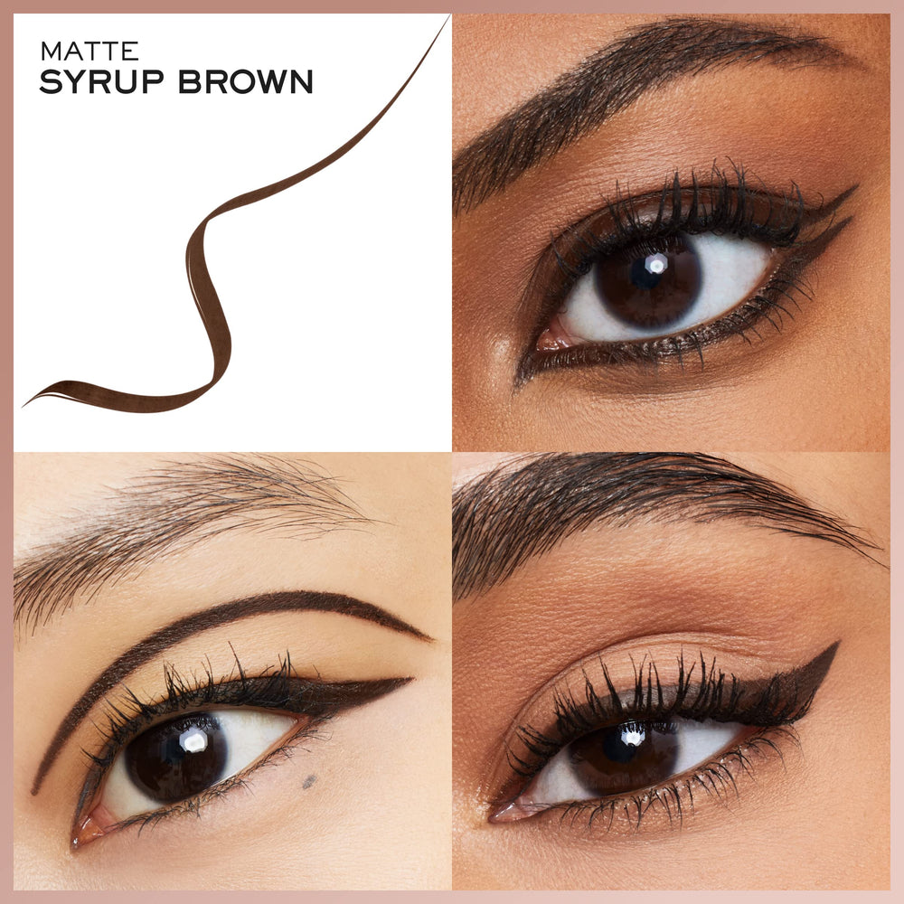 Lancôme Idôle Liner luminous pigments deliver rich brown color.