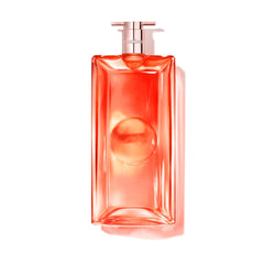 Lancôme Idôle Peach N Roses bottle pour reveals bright fruity floral opening.