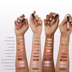 Lancôme Idôle Tint matte shade used as liquid blush on cheeks