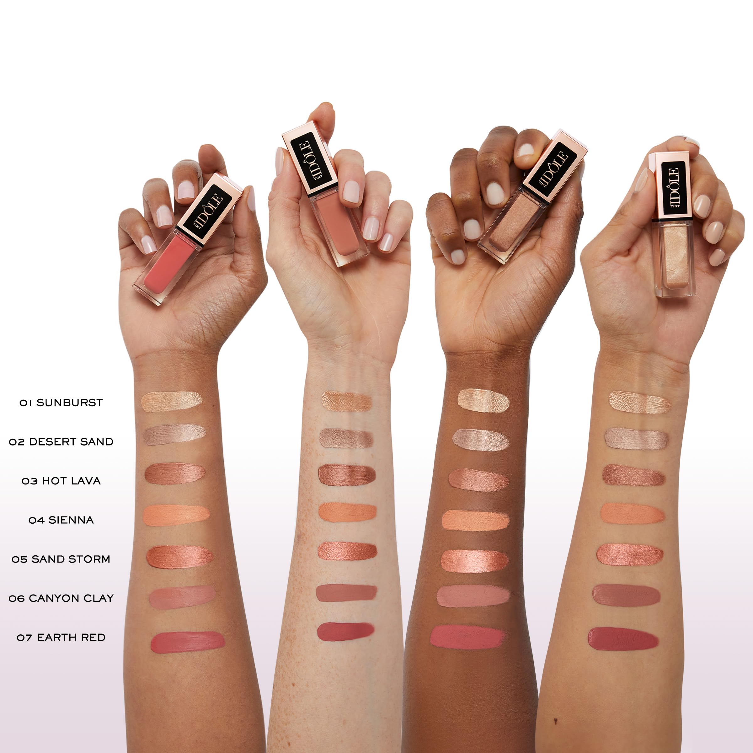 Lancôme Idôle Tint shimmer shade adds metallic glow.