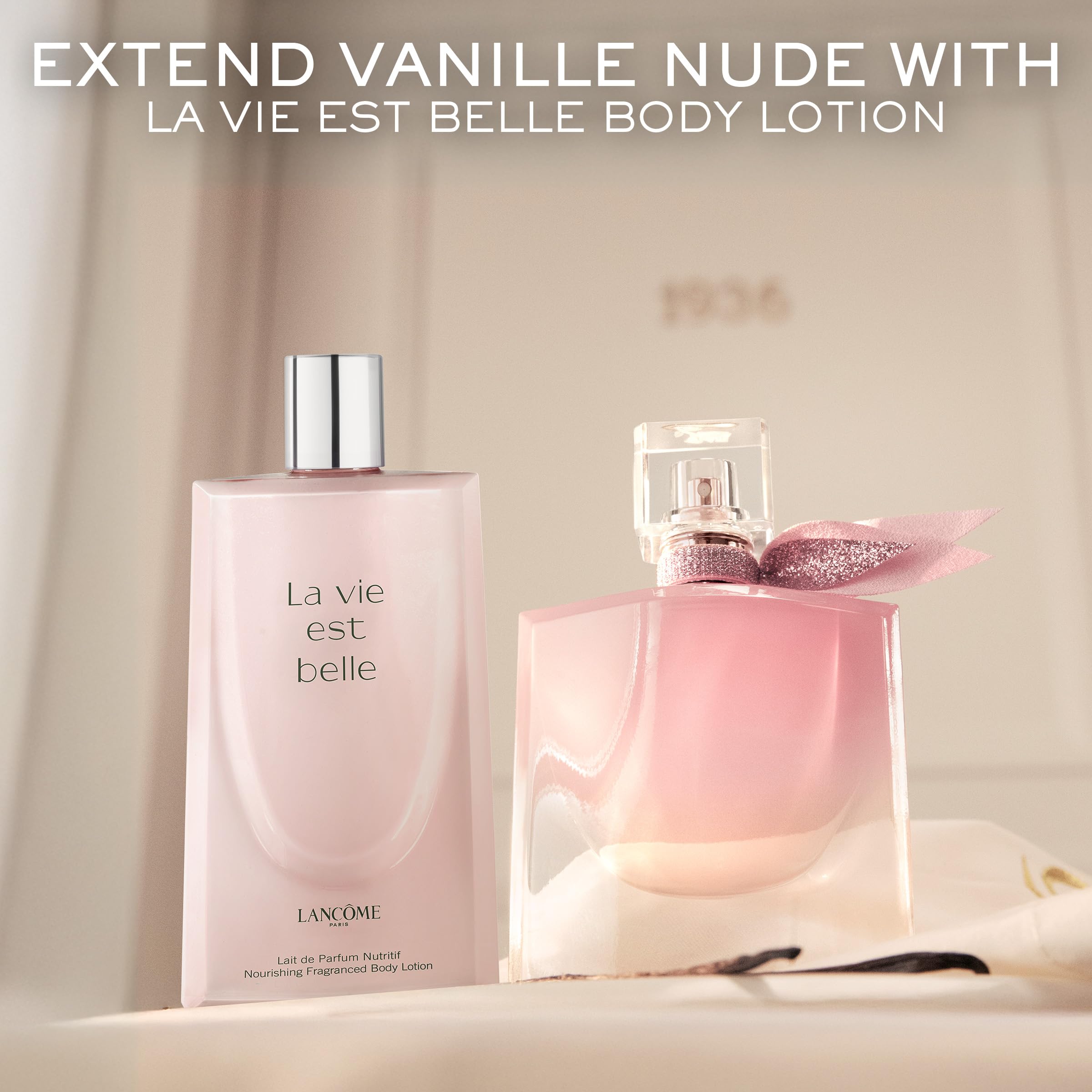 Lancôme La Vie Est Belle Vanille Nude floral note focus hints jasmine bloom.