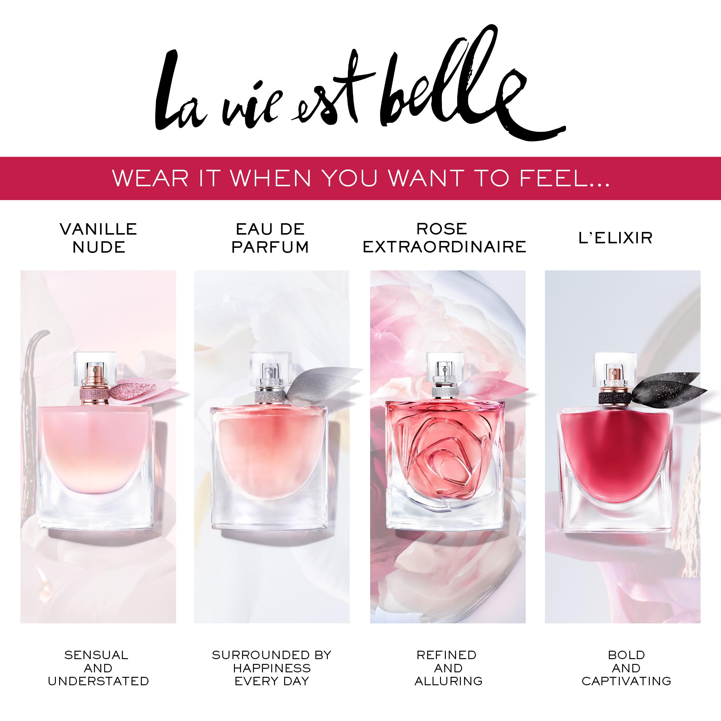 Lancôme La Vie Est Belle Vanille Nude travel-sized bottle for on-the-go use.