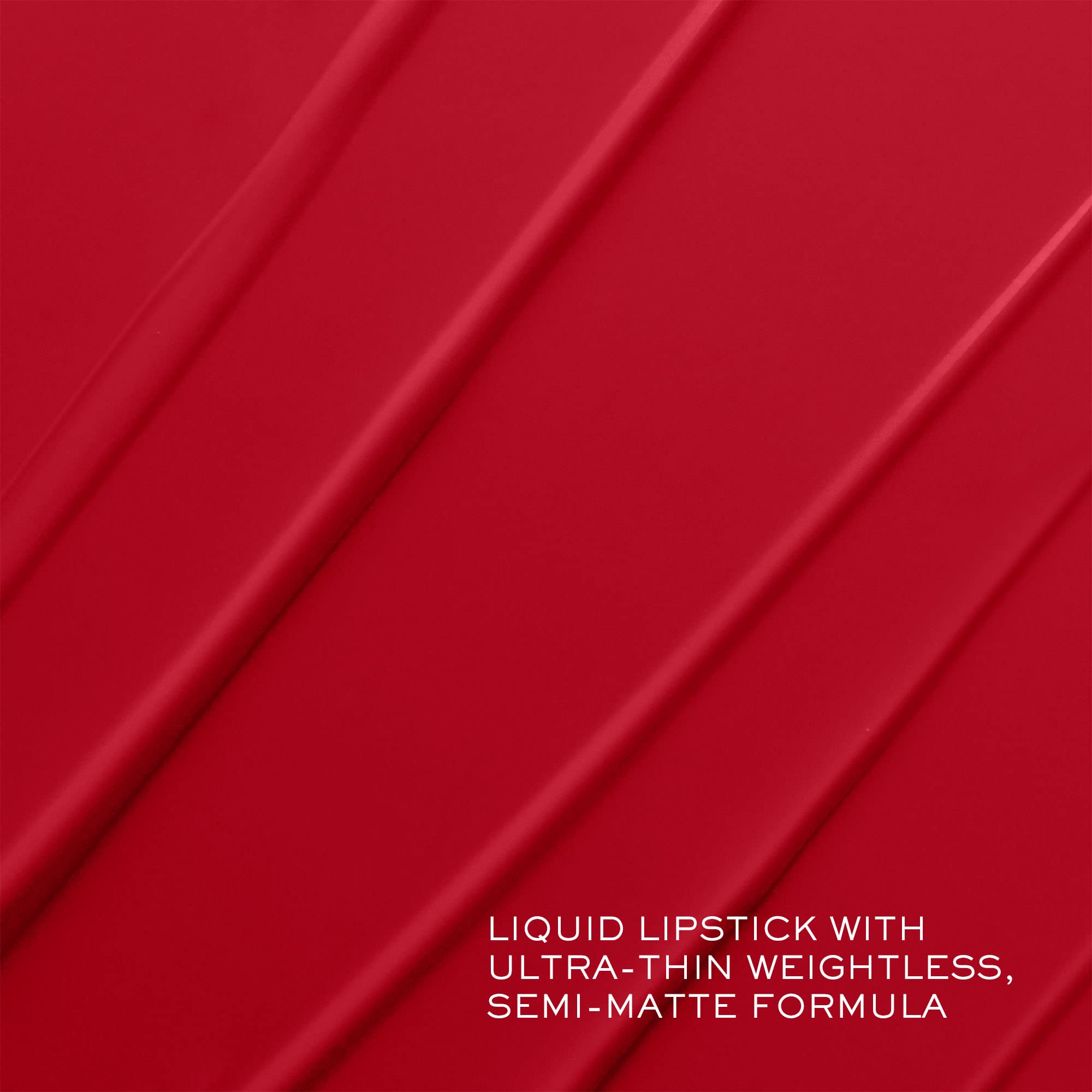Lancôme Labsolu Rouge Drama Ink liquid texture shows semi-matte finish.