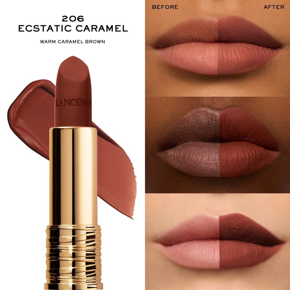 Lancôme lip application on hand showing precise single-swipe definition