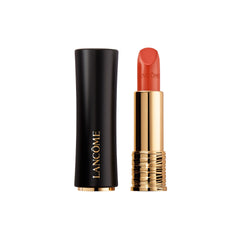 Lancôme L'Absolu Rouge swatch shows vibrant color and hydrating benefits.