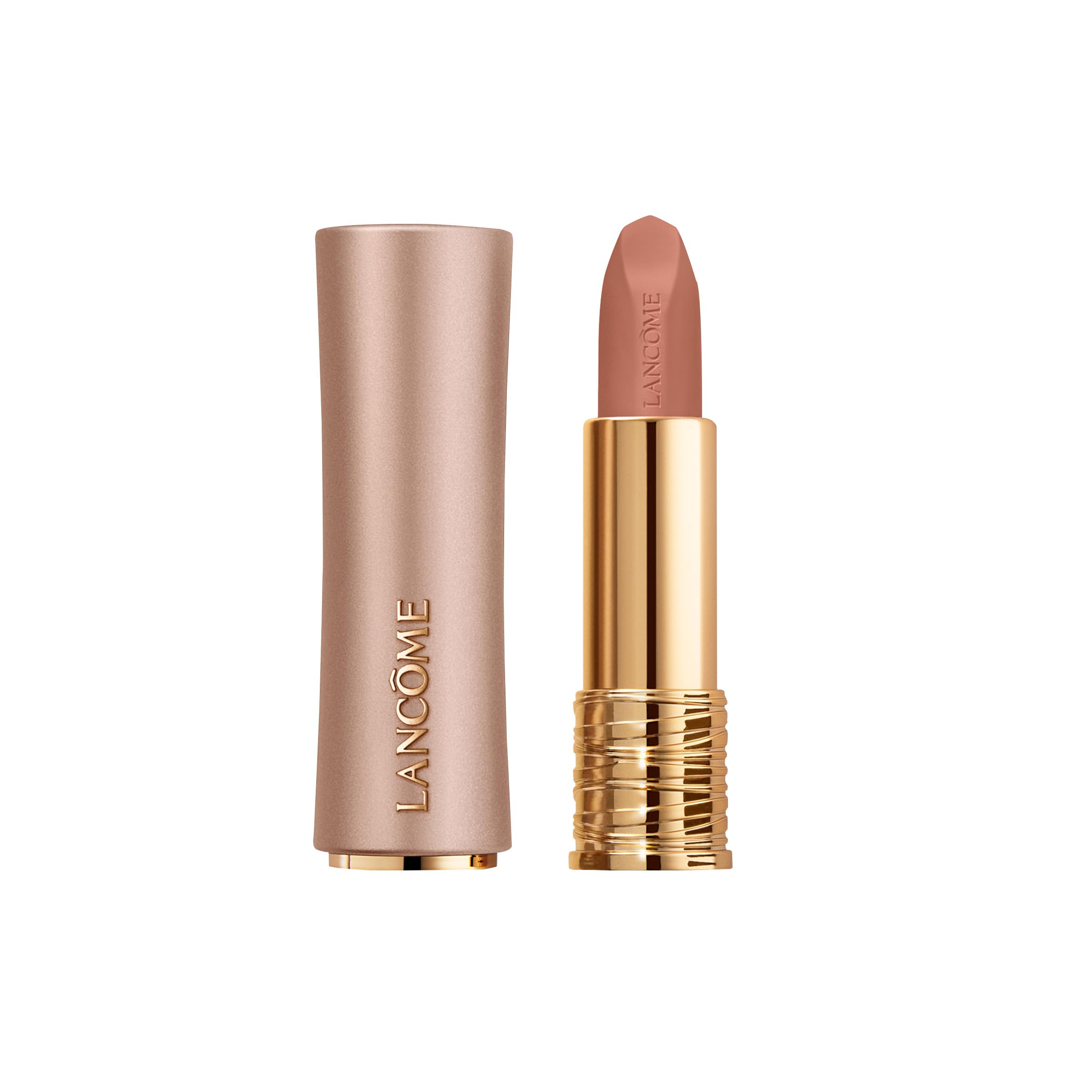 Lancome L'Absolu Rouge Intimatte bullet close-up for precise lip application.