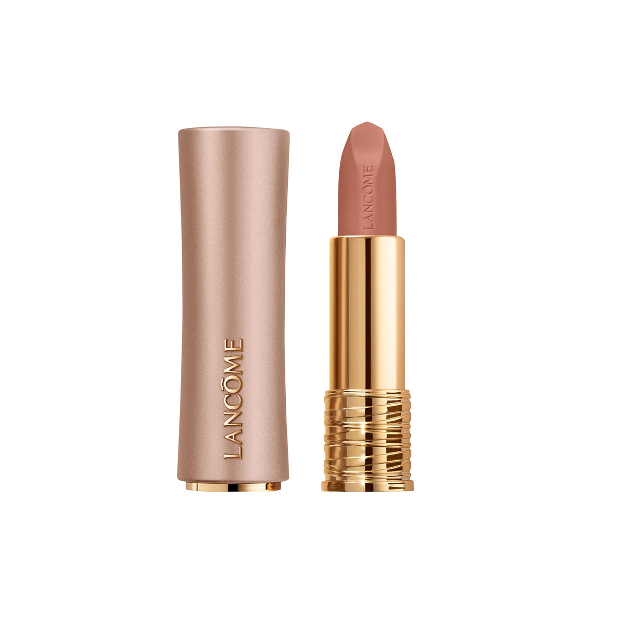 Lancome L'Absolu Rouge Intimatte bullet close-up for precise lip application.