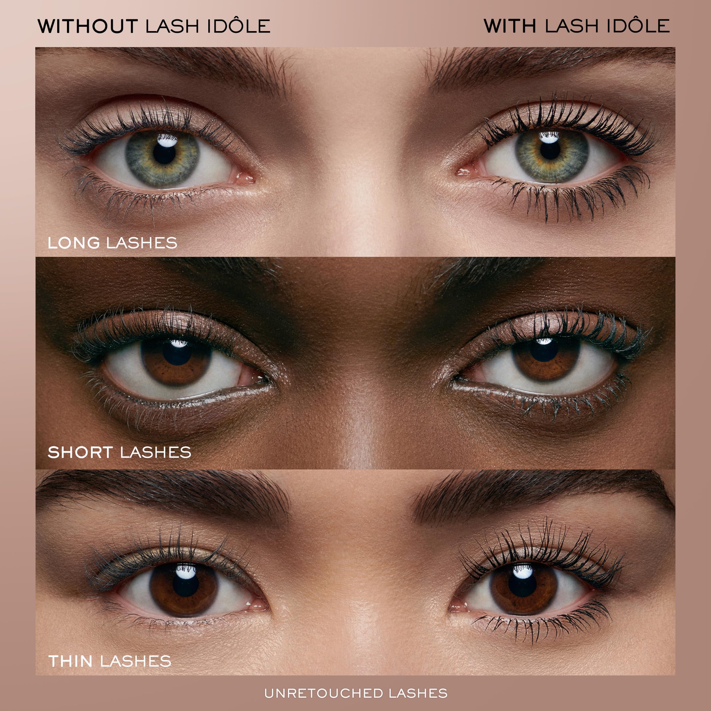 Detail of Lancôme Lash Idôle mascara brush for clump-free volume.