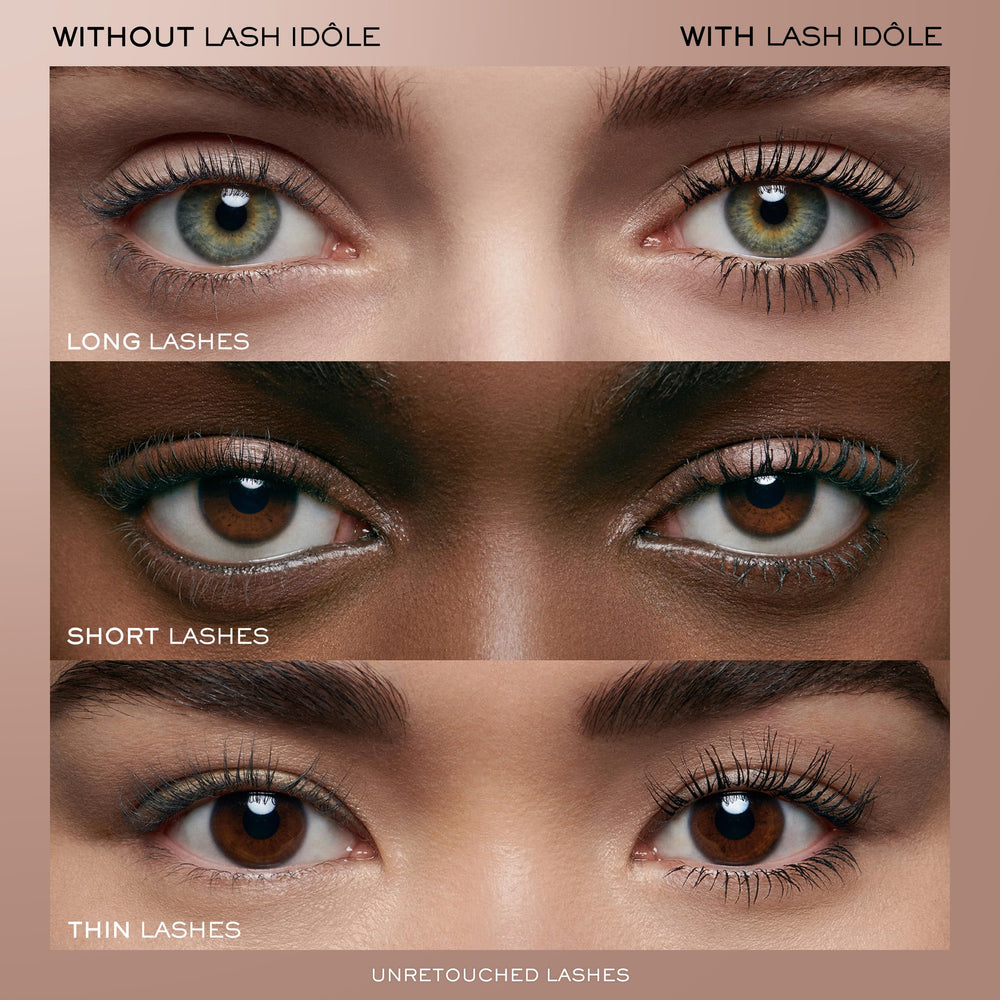 Detail of Lancôme Lash Idôle mascara brush for clump-free volume.