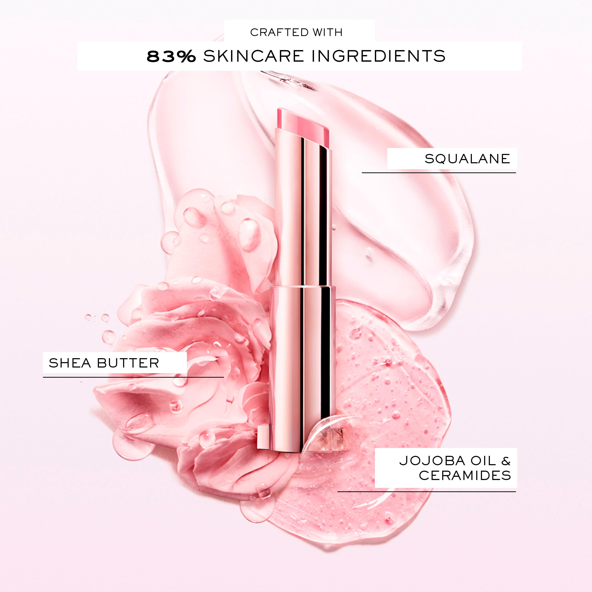 Lancôme Lip Idôle Butterglow balm close-up highlighting instant shine.