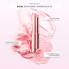 Lancôme Lip Idôle Butterglow with shea butter and ceramides for nourishment.