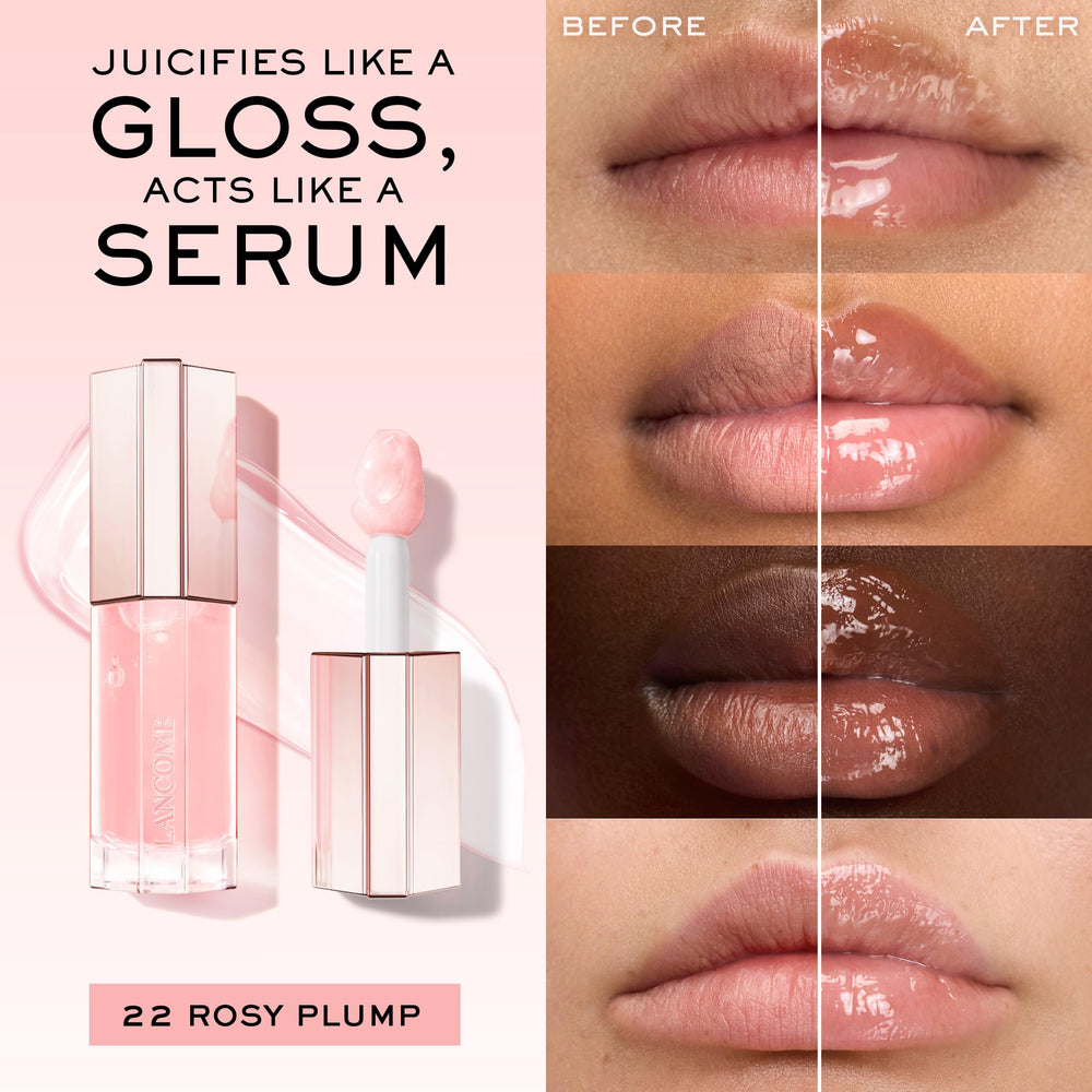 Lancôme Lip Idôle JuicyTreat provides 24-hour shine with hydrating comfort.